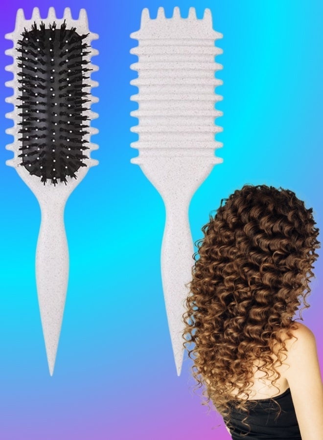 Curler Define Styling Comp Hair Curling Comb Curly Hairbrush Best Curl Define Styling Brush with Prongs Bristle Hairbrush for Combing and Shaping Reduce Pulling and Curl Separation for Defined Curls