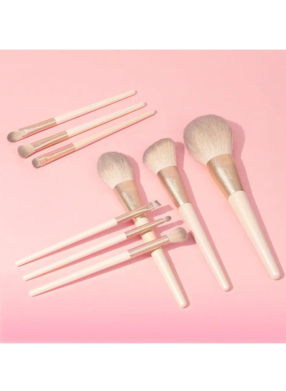 Dream Star Ultra-Thin Precision Makeup Brush Everyday Essentials Multi Use Brush Set(Pack Of 9 With Box)