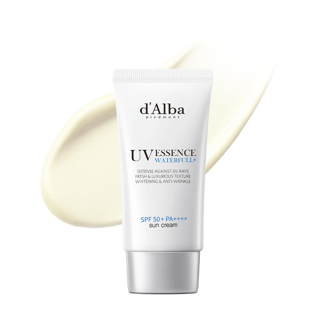 d'Alba Piedmont [ORIGINAL] UV Essence Sunscreen for Face SPF 50+ Face Moisturizer Korean Ultra Violet Protection White Truffle Sun Cream Hydrate Skin and Decrease Wrinkles