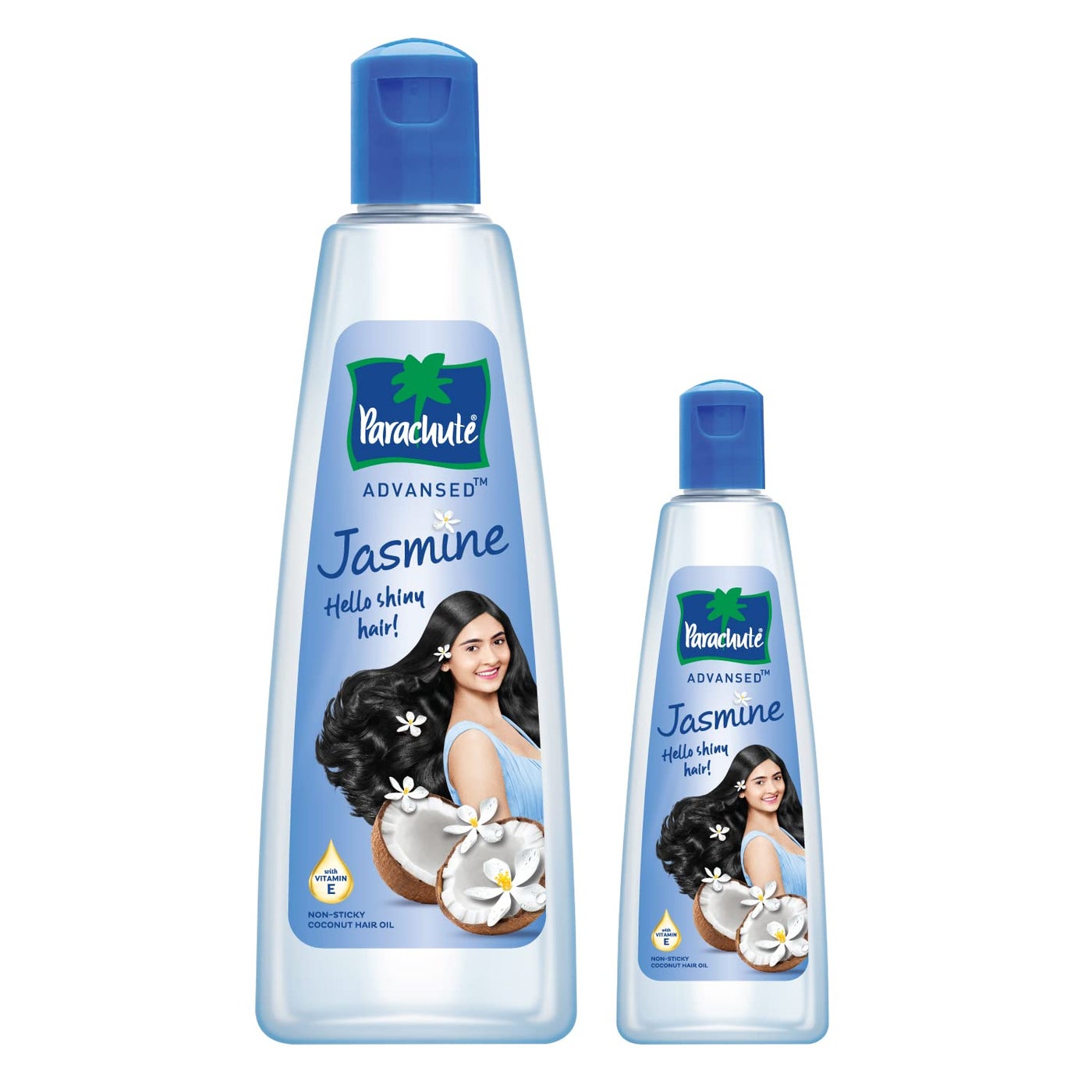 Parachute Advansed Jasmine Hair Oil with Vitamin-E | For Scalp Nourishment| Stronger, Softer, Silkier Hair |Non-Sticky | All Hair Types| Pack of 2 | 13.5 + 3 fl oz