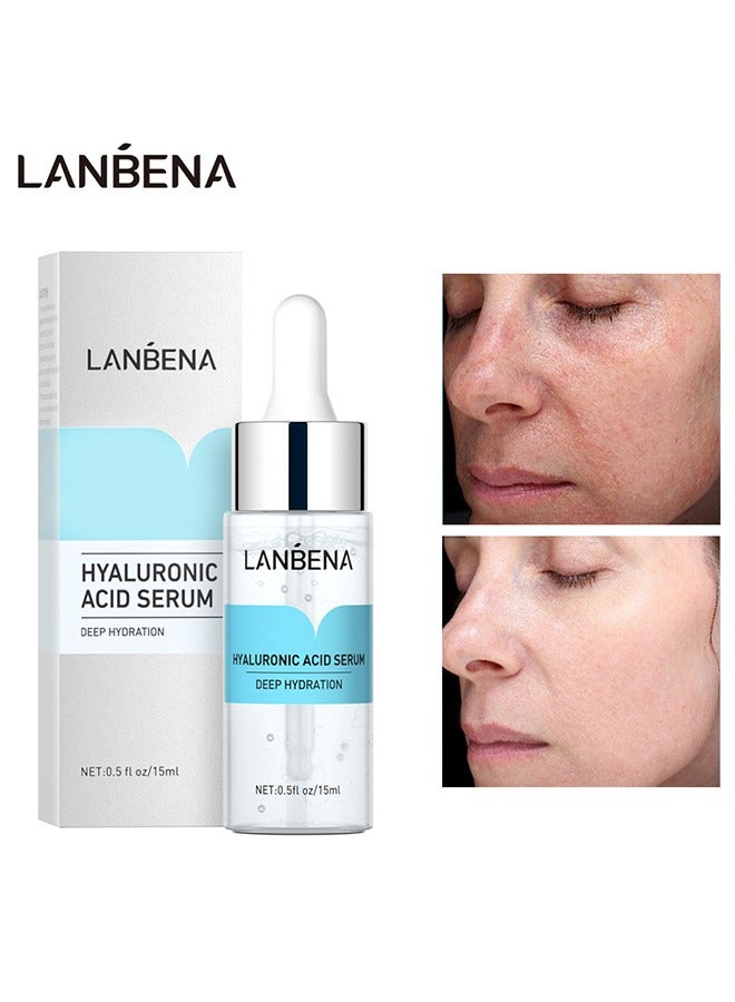 Hyaluronic Acid Serum，Pure Hyaluronic Acid Serum Hides Wrinkles Enhances Elasticity Anti Aging 15ml