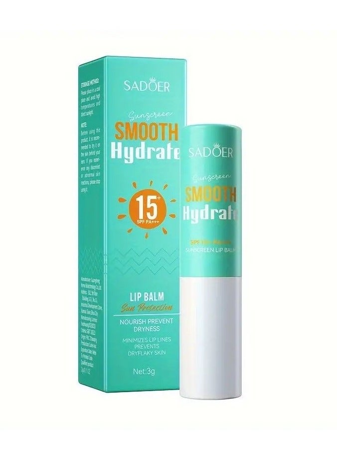 Hydrating Sun-Protective Lip Balm - Uv Resistant, Moisturizing & Brightening For Dark Lips, Creamy Texture, Hypoallergenic
