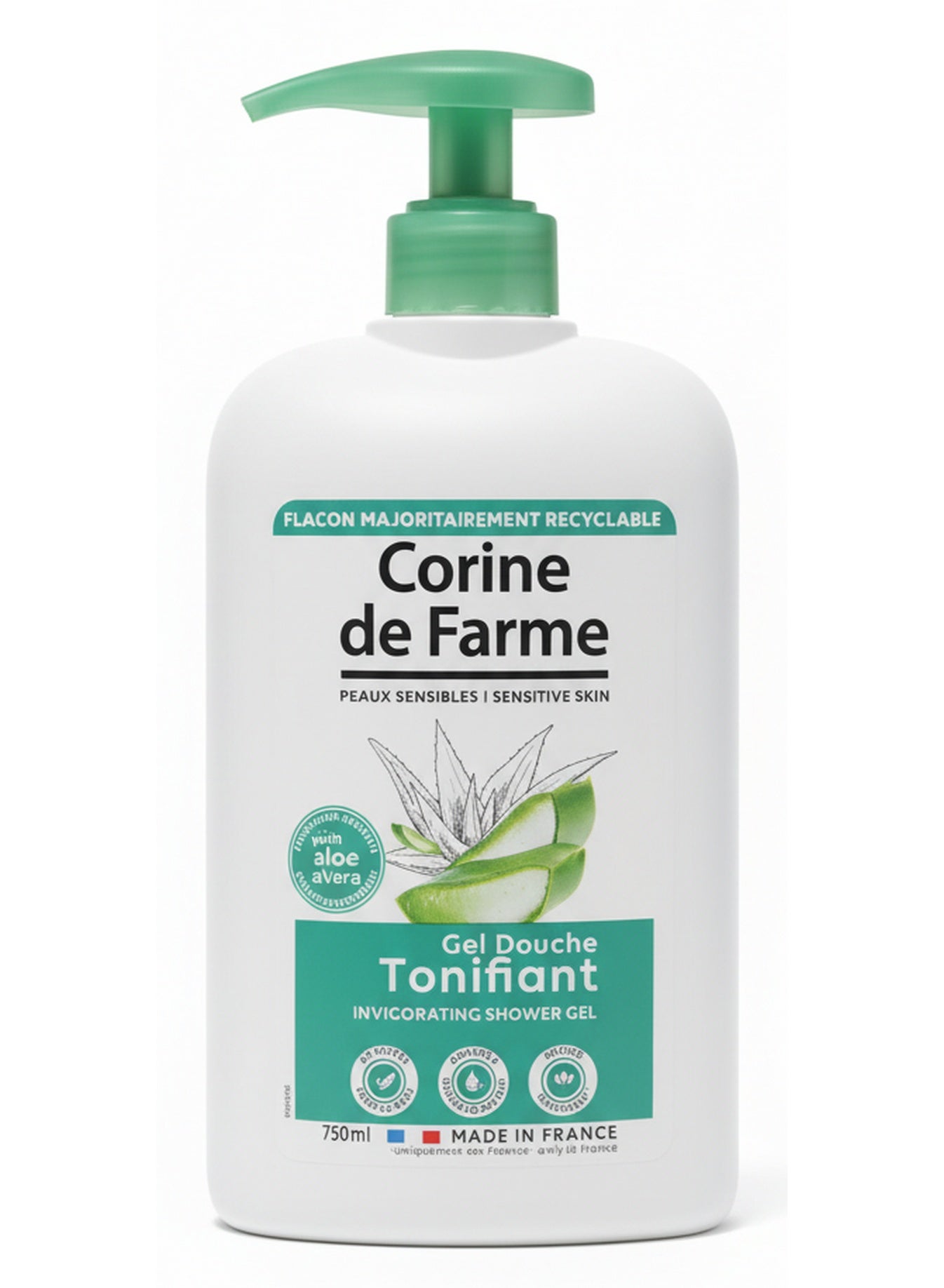 Invigorating Shower Cream With Aloe Vera 750 ML