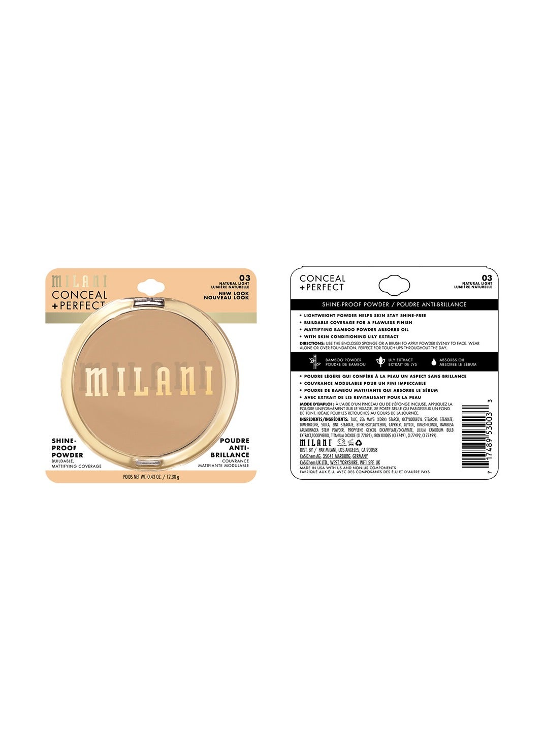 Milani Conceal + Perfect Shine-Proof Powder - Natural Light - image 4