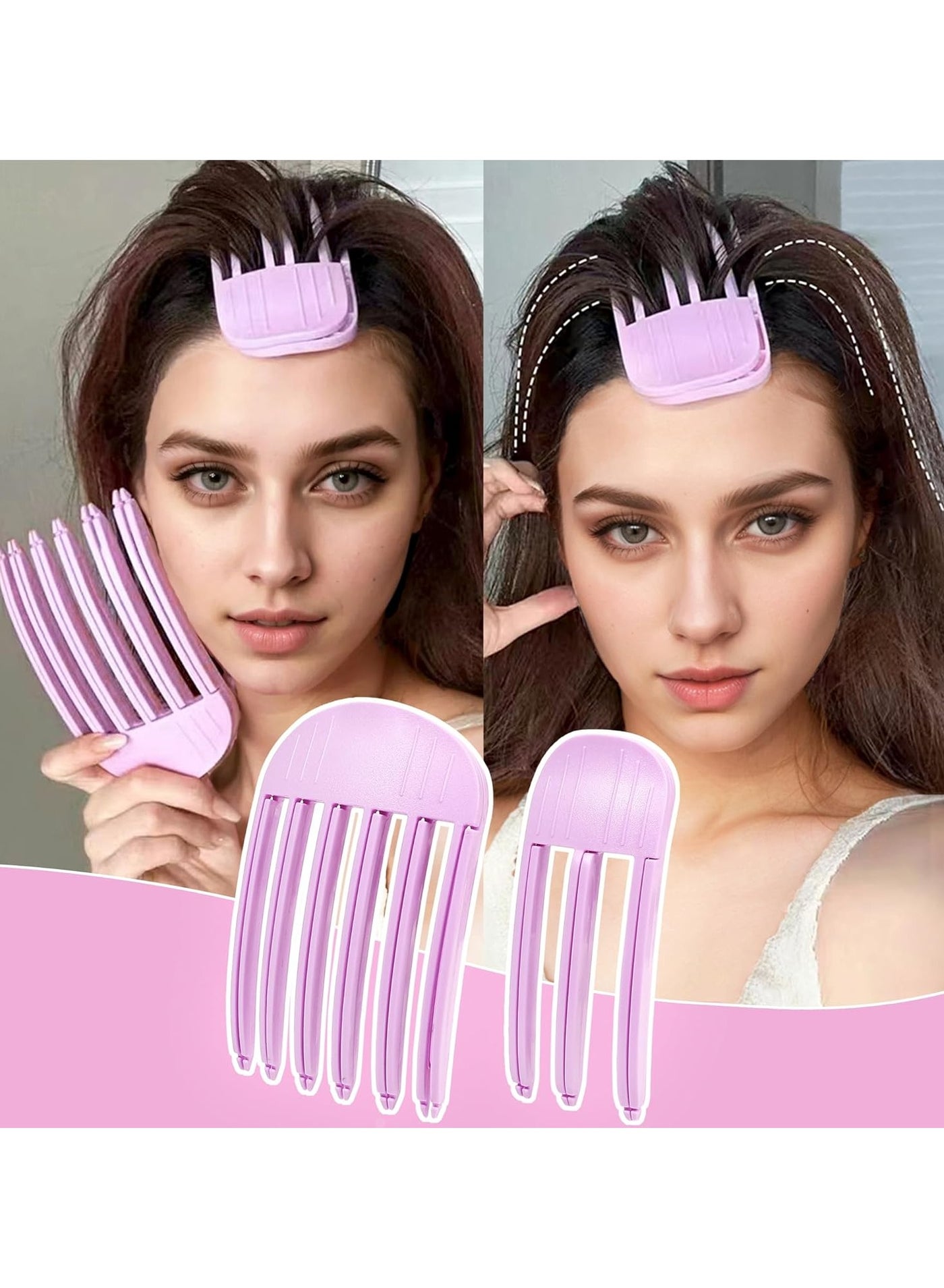 Salon-Style Hair Volume Comb – Create Fluffy Bangs & Crown Volume in Seconds (2 PCS, Violet)