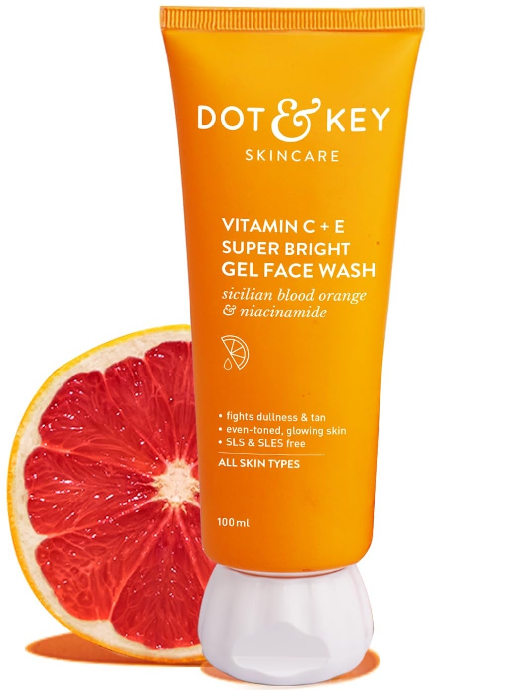 DOT & KEY Vitamin C  E Super Bright Gel Face Wash For Glowing And Brightening Skin All Skin Types With Triple Vitamin C Face Wash For Women & Men 100 Ml