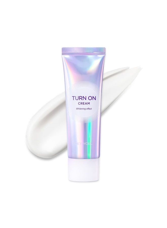 TURN-ON CREAM with Elastomer gel and Niacinamide | Tone Up Cream, Makeup Base, Primer with Hydration and Skin Protection | Natual No-Makeup Makeup Look | 1.7 fl oz / 50 ml