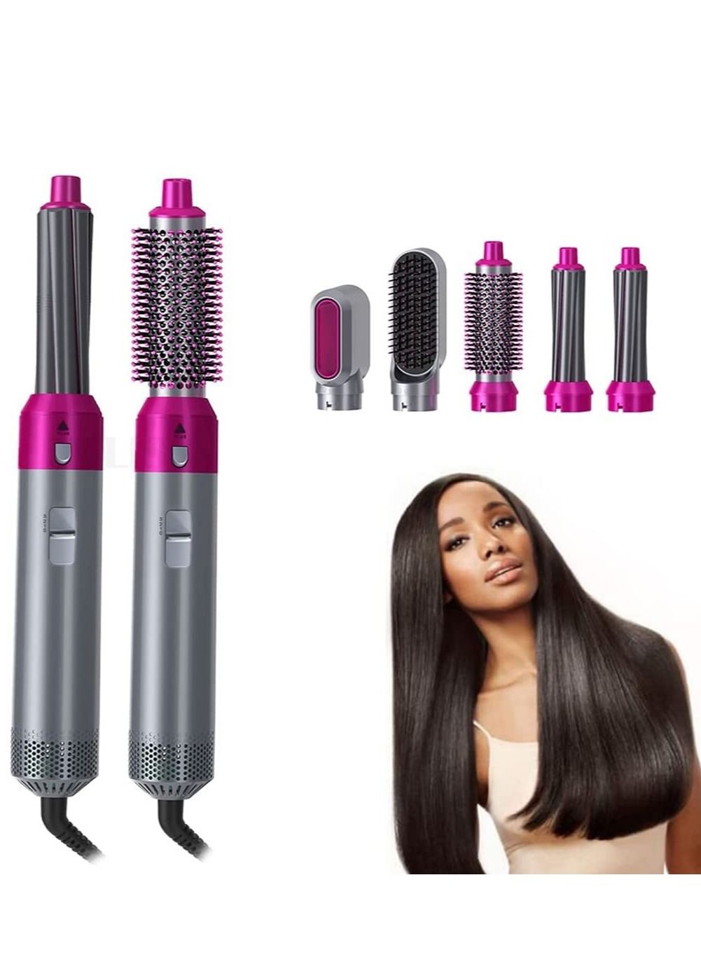 Hair Dryer Brush 5 In 1 Hair Blower Brush Hot Air Styler Comb One Step Hairdryer Electric Blowing Hair Dryer Auto Curling Iron