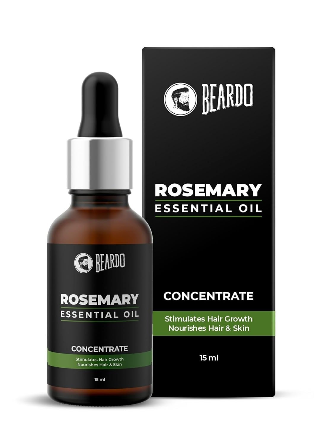Beardo Rosemary Essential Oil 15 ml Rosemary Oil for Hair Growth Hair fall and Regrowth Vitamin E for Hair and Skin Nourishing 100% Natural Aroma Oil