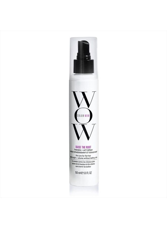 Color Wow Raise the Root Thicken + Lift Spray – All-day root lift + volume on wet or dry hair; never sticky or stiff; non yellowing; heat protection; for all hair types, especially fine, flat hair 150