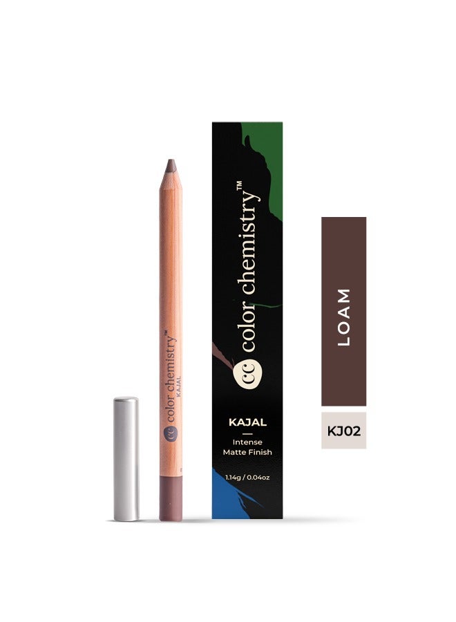 Color Chemistry Loam Kajal - 1.14 g, Enriched With Plant Based Ingredients, Comfortable Matte Finish, For Intense Pigment, Sensitive Eye Friendly And Long Lasting