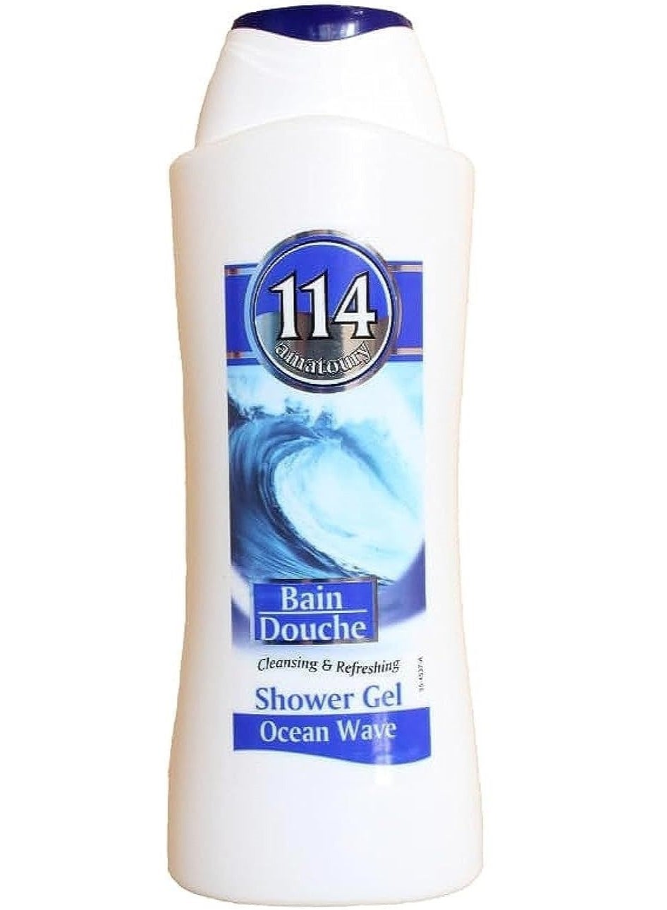 Bain Douche Ocean Wave Shower Gel 650ml  Cleansing and Refreshing Body Wash Paraben Free Natural Ingredients Body Cleanser Dermatalogically Tested Persona Care