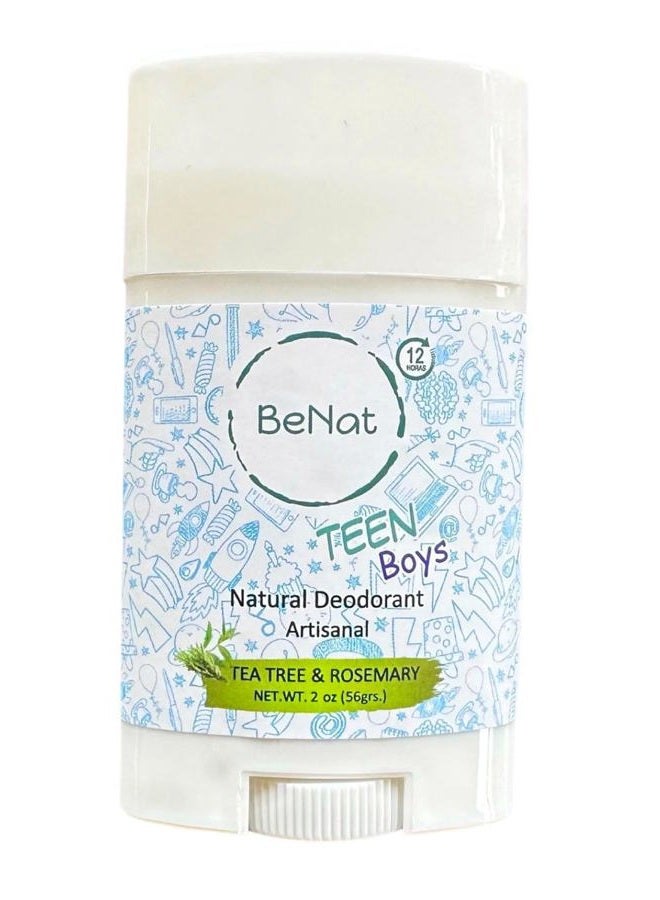 All Natural Deodorant For Teen Boys 100% Natural Aluminum-Free Carcinogen Free Kids Deodorant For Boys Clinically Proven To Be Safe For Children and Teenagers