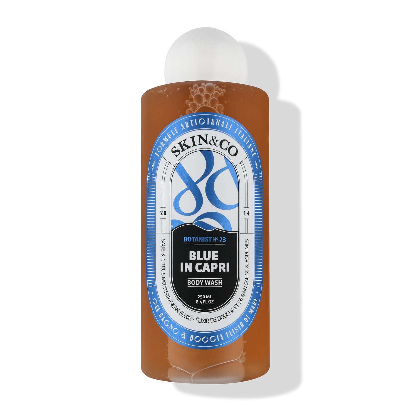SKIN&CO Roma Blue In Capri Shower Gel, 7.7 Fl Oz