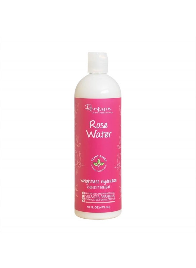 Renpure Plant-Based Beauty Rose Water Weightless Hydration Conditioner, 16 Fluid Ounce