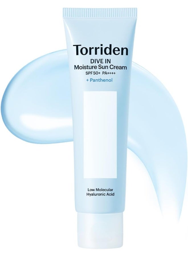 Dive-In Moisturising Sunscreen Spf 50+ Pa++++ With Panthenol 60Ml — Hydrating, Non-Sticky, No White Cast, Vegan & Sensitive Skin Safe, 2.02 Fl Oz