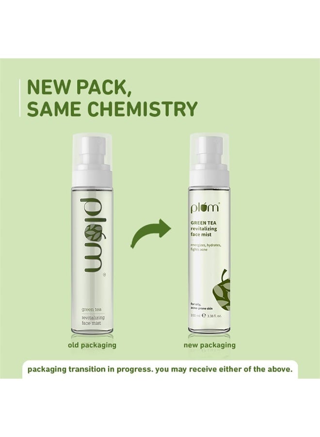 Green Tea Revitalizing Face Mist 100ml | Refreshing Hydrating Facial Spray with Green Tea, Aloe And Glycolic Acid for Oily And Combination Skin, 3.38 fl oz - image 3