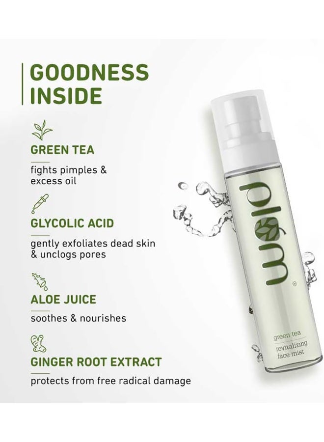 Green Tea Revitalizing Face Mist 100ml | Refreshing Hydrating Facial Spray with Green Tea, Aloe And Glycolic Acid for Oily And Combination Skin, 3.38 fl oz - image 4