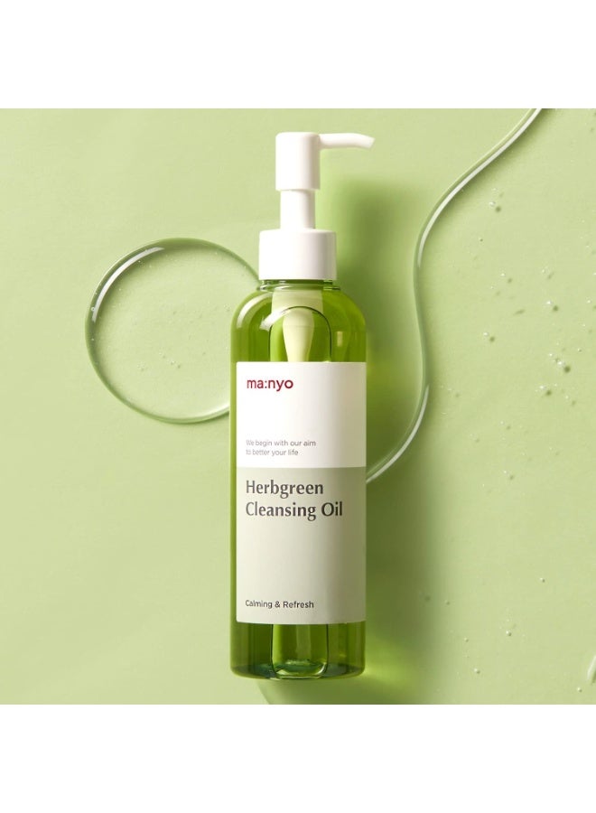 Herbgreen Cleansing Oil by ma:nyo – Soothing Herbal Facial Cleanser & Makeup Remover