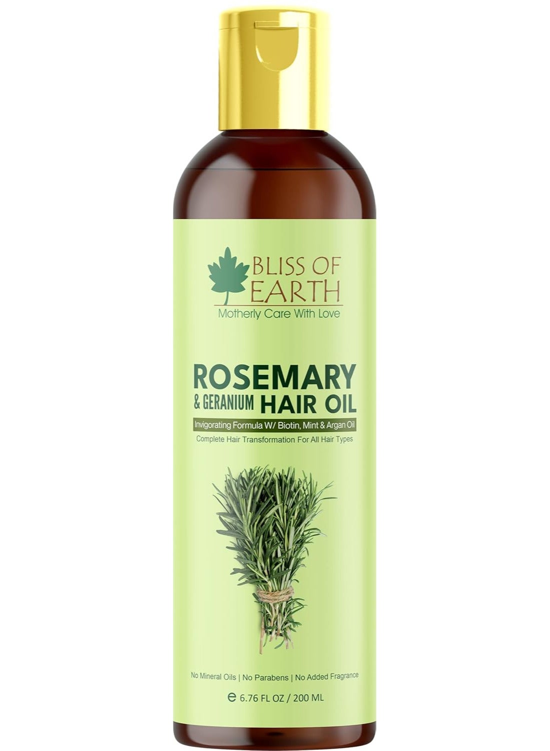 Rosemary Oil For Hair Growth With Biotin Lavender & Geranium Essential Oils Blend of 20 Herbs To Promotes Healthy Scalps & Hair No Mineral Oil 200ml