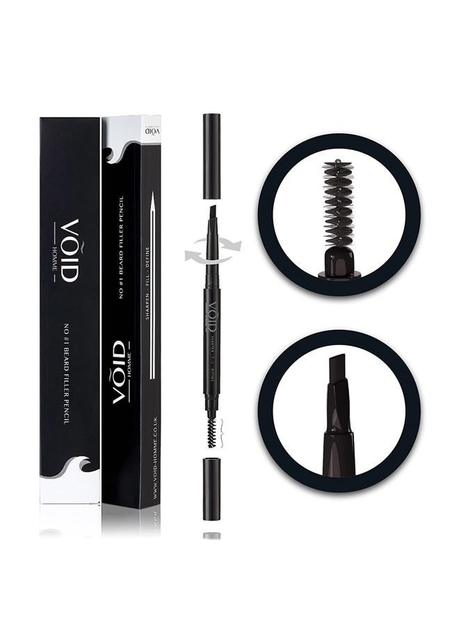 Black Beard Filler Pen Kit - Fuller, Natural-Looking Beard with Waterproof Pencil, Liner, and Marker
