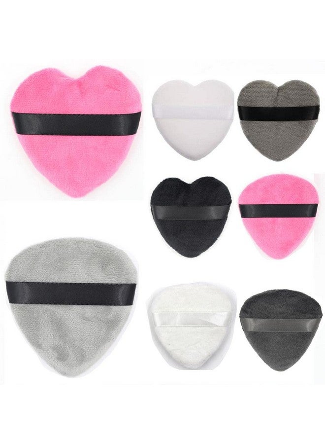 COSLUXE Makeup Blendiful Puffs,Large Face Powder Puffs Cotton Velour Tear Drop Shape and Love Shape Puff,Makeup Tool Beauty Sponges Blender (Peach Heart - Big, PACK OF 1 PCS)