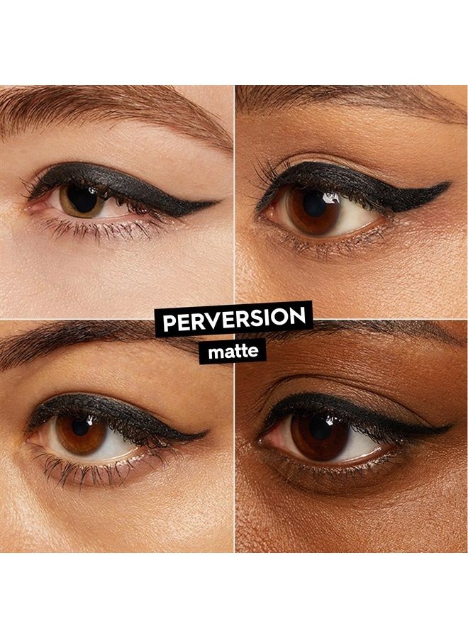 24/7 Glide-On Waterproof Eyeliner Pencil - Long-Lasting, Ultra-Creamy & Blendable Formula - Sharpenable Tip – Perversion (Blackest Black with Matte Finish) - 0.04 Oz