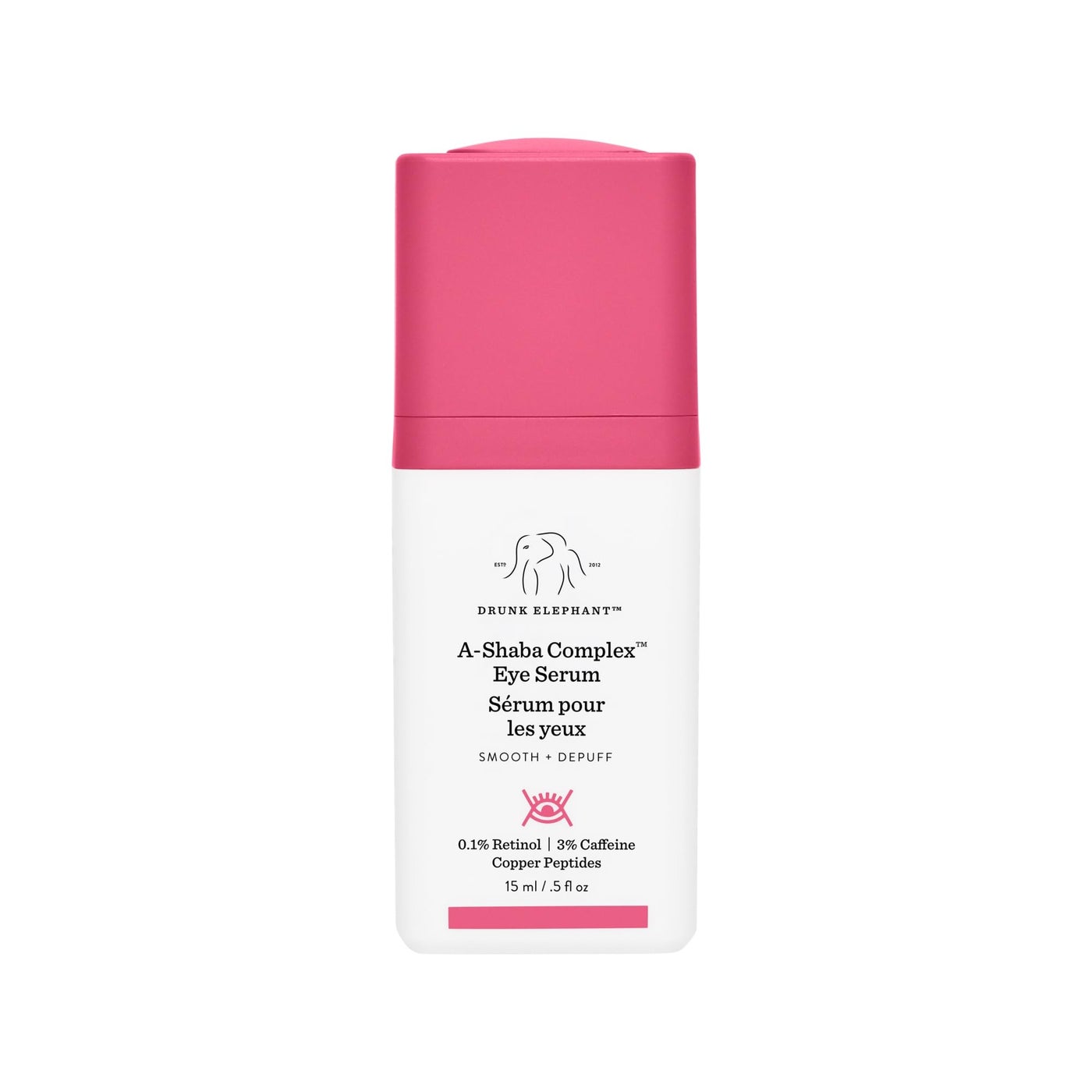 Drunk Elephant A-Shaba Complex Eye Serum - 15 ml/.5 fl oz - .1% Retinol Eye Cream - Clean Clinical Skincare - Cruelty-Free - Dermatologist-Tested - Free of Essential Oils, Silicones, and Fragrance