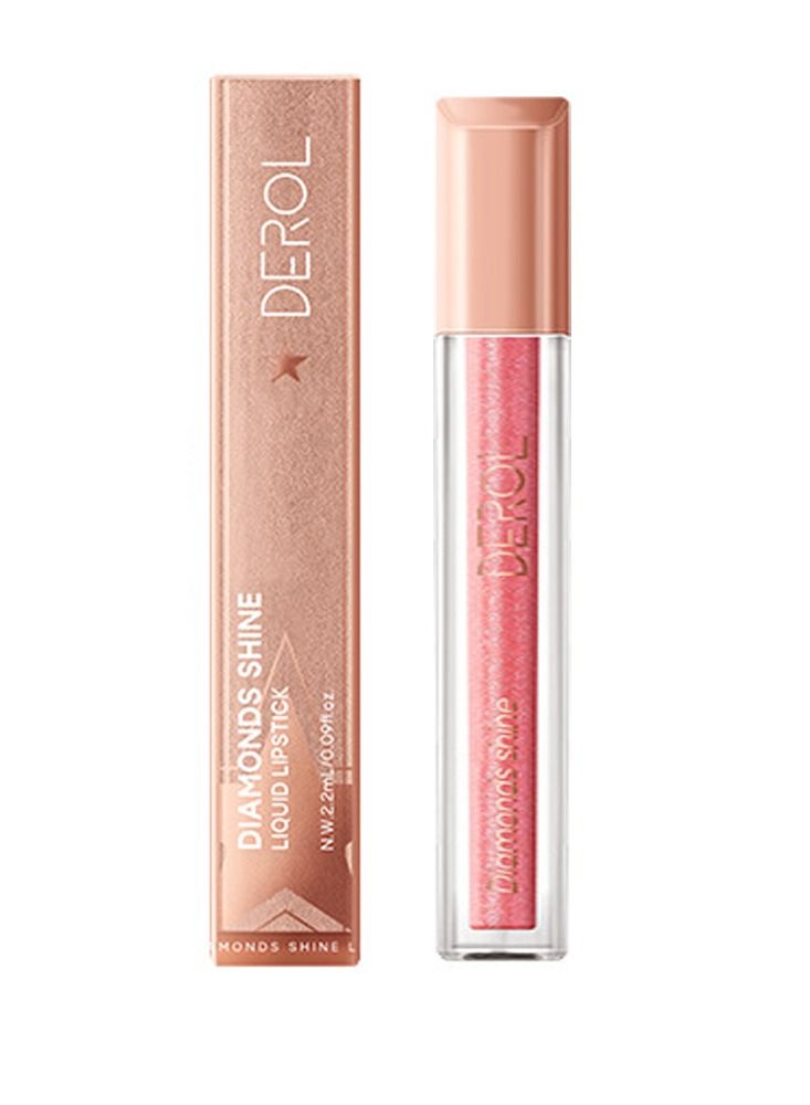 Liquid Lipsticks Diamond High Shine Makeup For Women Velvet Long Lasting Waterproof Highly Pigmented Colour Quick-Drying, Smudge-Proof, Nourishes, Conditions,Ultra Soft Moisturizer