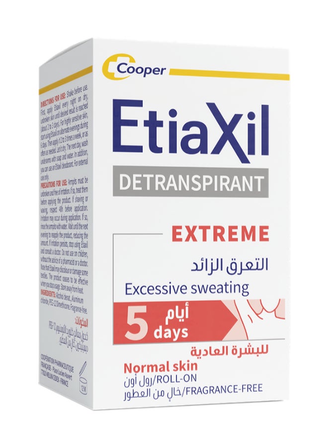 DETRANSPIRANT ANTIPERSPIRANT DEO UNDERARMS 5 DAYS ROLL ON 15ML