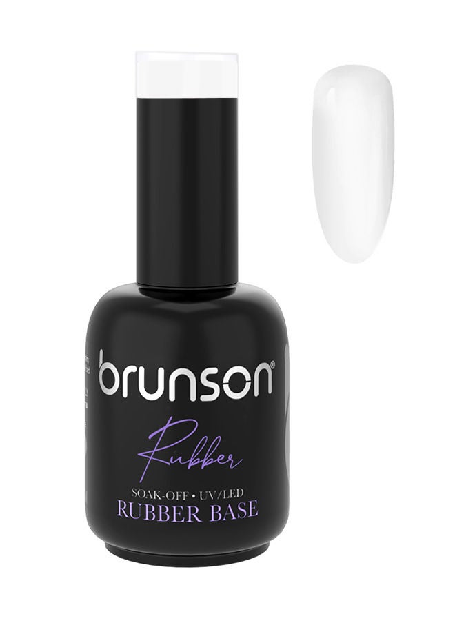 Rubber Base Gel Nail Polish Long Lasting Gel Polish Base for Chip-Free Shine Strengthens French Manicure Rubber Base Coat UV/LED Rubber Gel Soak Off Hard Gel Polish for Nail Extension Gel 18ml BRB04