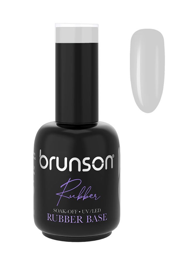 Rubber Base Gel Nail Polish Long Lasting Gel Polish Base for Chip-Free Shine Strengthens French Manicure Rubber Base Coat UV/LED Rubber Gel Soak Off Hard Gel Polish for Nail Extension Gel 18ml  BRB02