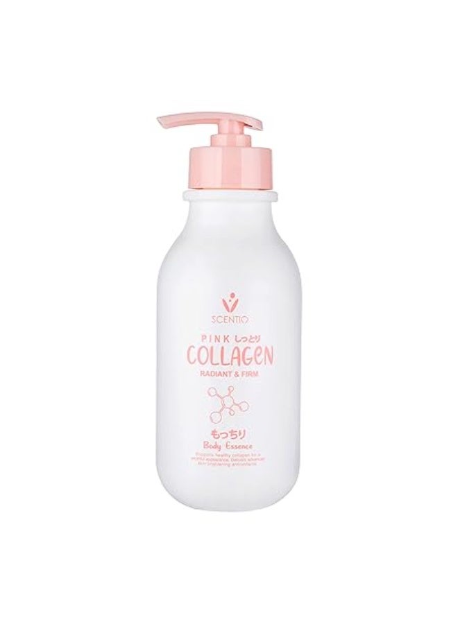 Pink Collagen Radiant & Firm  Body Essence Lotion Provides Youthful Appearance and Skin Brightening Antioxidants 350 ml