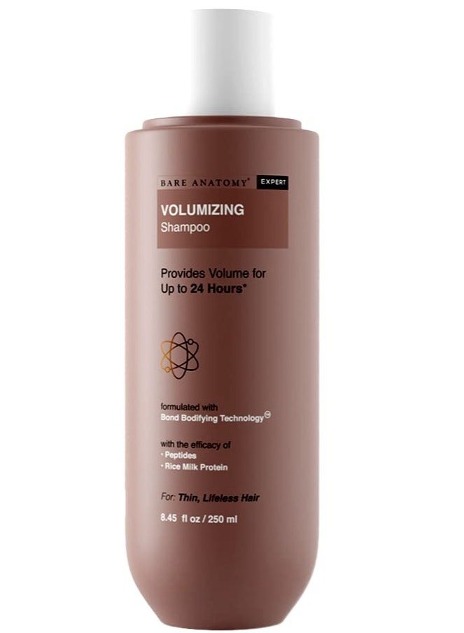Bare Anatomy Volumizing Shampoo Voluminous Hair Upto 24 Hours Powered By Peptides and Rich Milk Protein Strong and Bouncy Hair Volume Shampoo For Thin and Flat Hair For Unisex 250ml