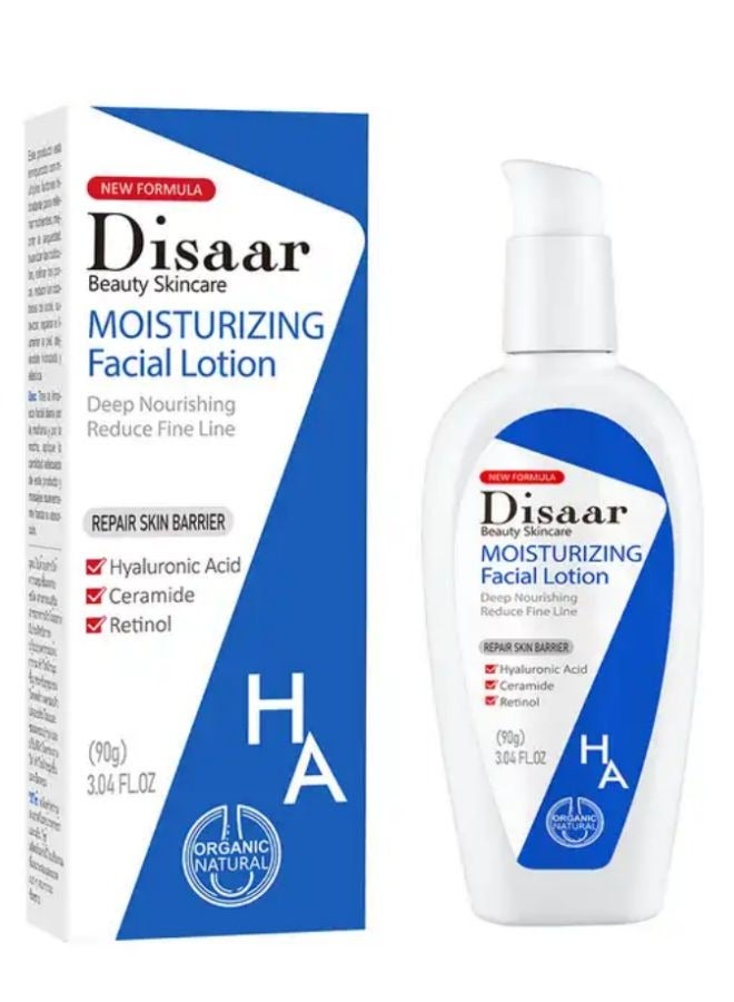 Facial Lotion for Women Long Lasting Moisturizing with Hyaluronic Acid Ceramide Collagen Retinol Face & Body Lotions 90 g
