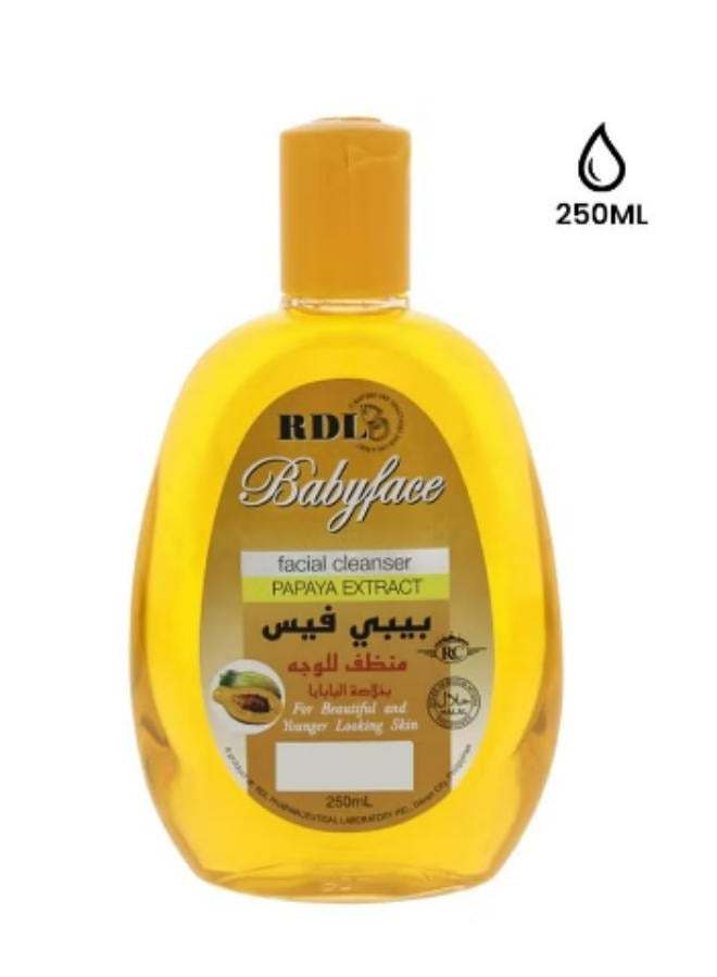Babyface Papaya Extract Baby Facial Cleanser Yellow 250ML