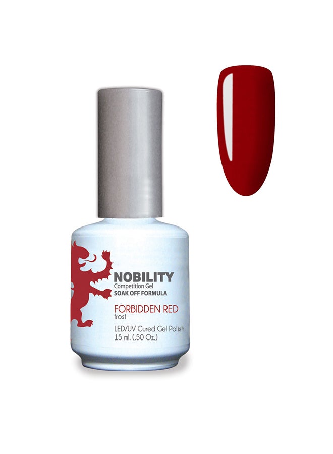 Gel Nail Polish 15 ml, Long Lasting, Chip Resistant, Requires Drying Under UV Led Lamp Forbidden Red Nbgp13