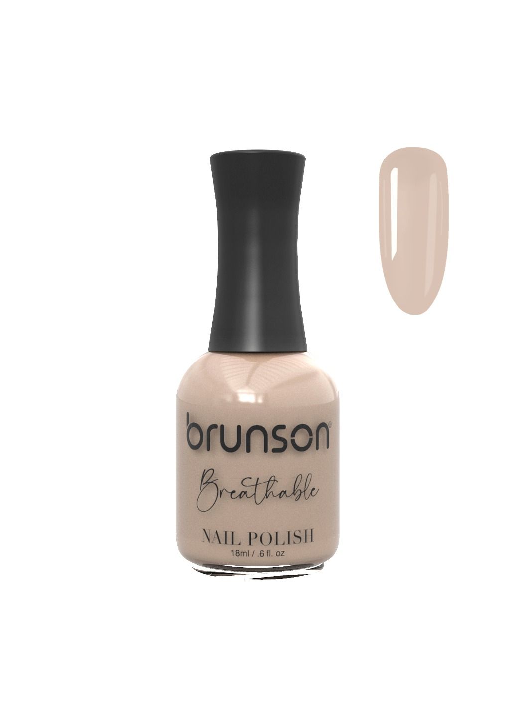 Brunson breathable nail polish halal nail lacquer wudu friendly quick dry long lasting but easy peel off glossy shine water based nail paint 18ml