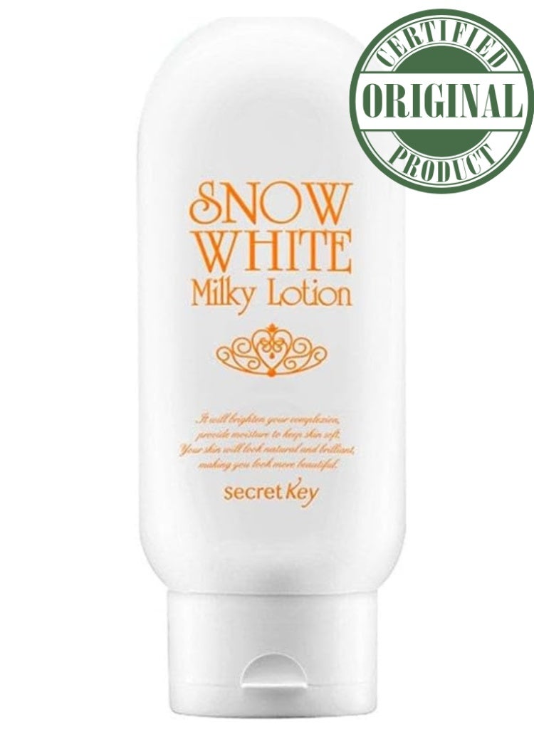 Secret Key Snow White Milky Lotion – Brightening & Hydrating Body and Face Lotion, 120ml – Lightweight, Non-Greasy, and Even Skin Tone