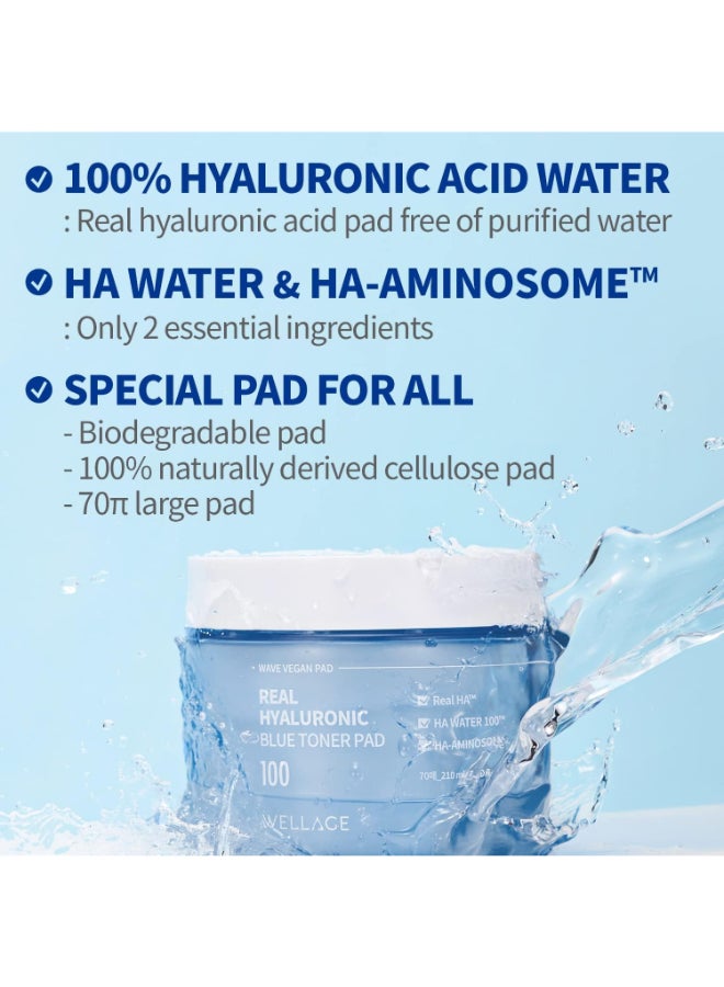 Wellage Real Hyaluronic Blue Toner Pad - image 2