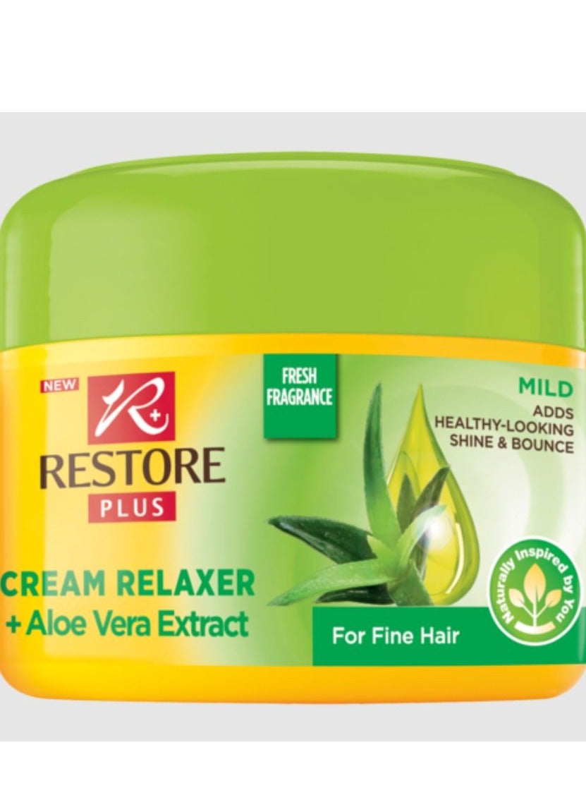 Cream Relaxer Mild 450ml made with Aloe Vera Extract for Fine Hair