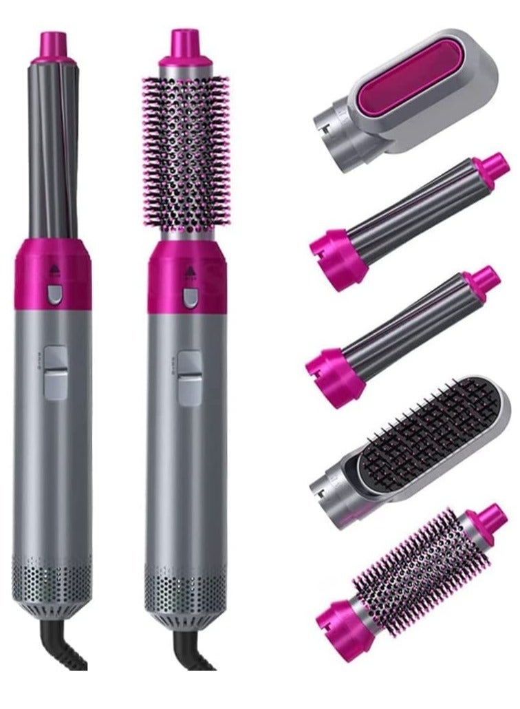 Pepisky Airwrap Styler 5 in 1 Hair Dryer Hot Air Brush Styler Negative ​Ion Hair Straightener Volumizer Hair Curler Hot Air Wrap Comb Brush(UK)
