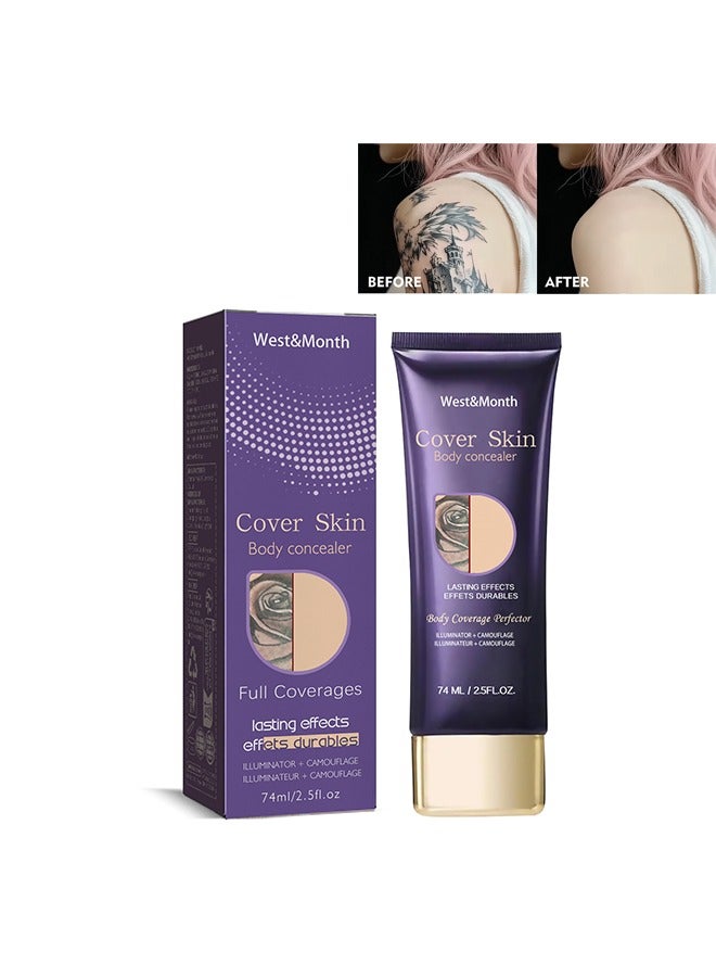 Body Concealer,Professional Long Lasting Tattoo Cover Up Suitable, Invisible Skin Concealer Set for Tattoo, Long Lasting & Waterproof