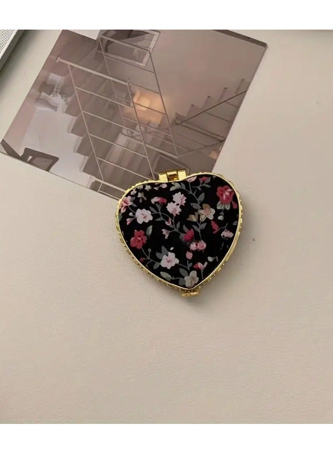 Small Portable Foldable Double-sided Small Mirror for Women Mini Makeup Mirror Small Flip Cover Portable
