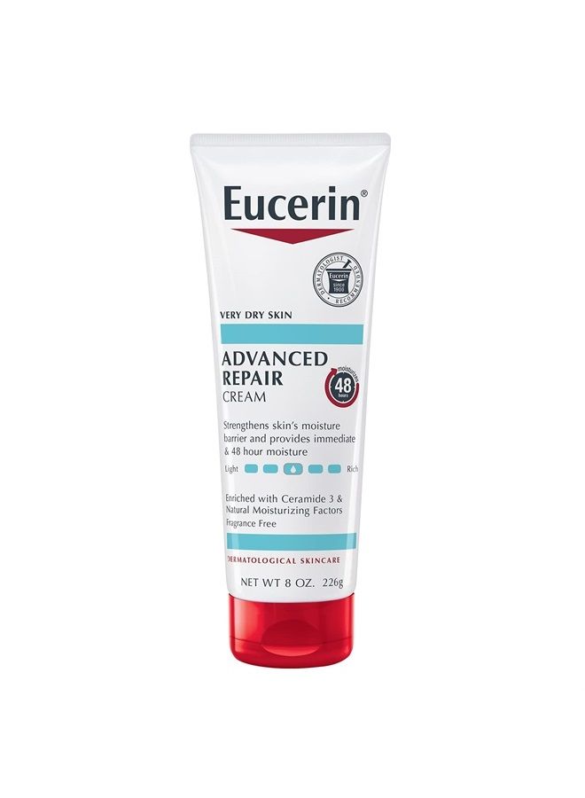 Advanced Repair Body Cream, Body Cream for Very Dry Skin, 8 Oz Tube