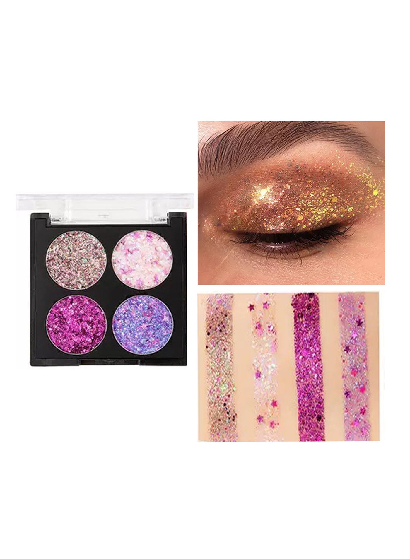4 Color Glitter Eye Shadow Palette