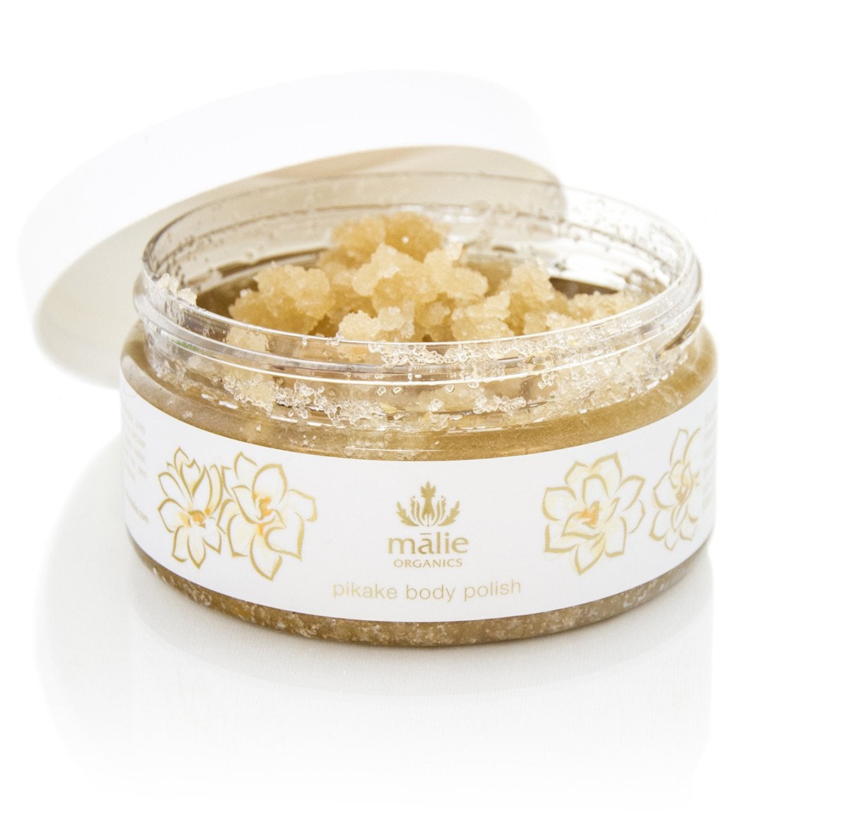 Malie Organics' Pikake All Natural Exfoliating Organic Body Polish to Exfoliate, Nourish, Moisturize and Hydrate Your Skin. 8 Fl Oz.