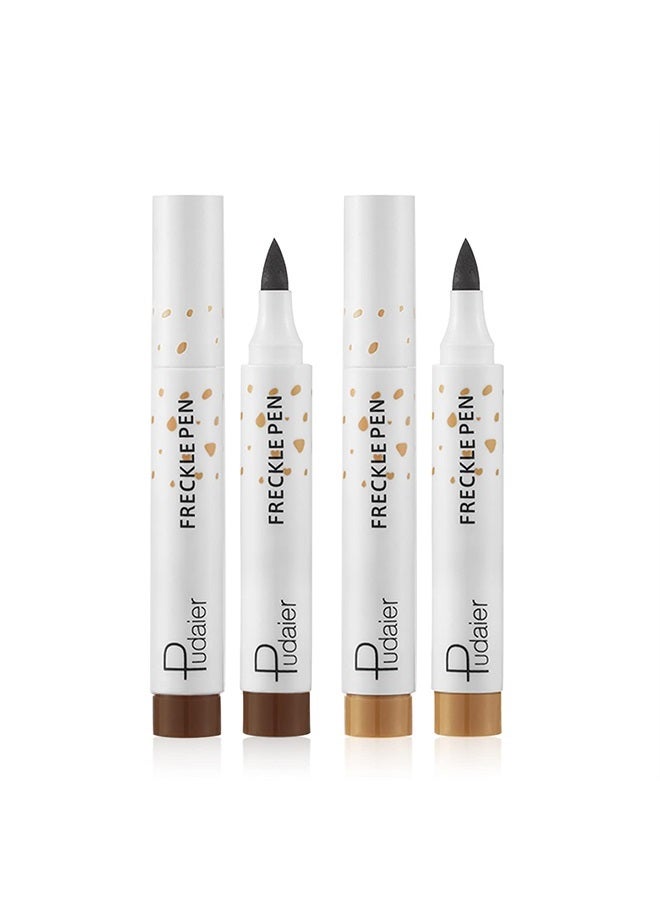 Freckle Pen 2 Colors Waterproof Lasting Natural Like Face Freckle Makeup Pen 2 Pcs 0.17 Fl Oz