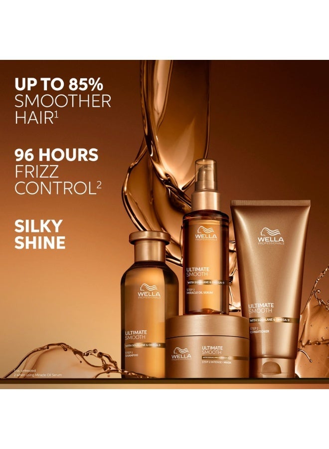 Wella Professionals ULTIMATE SMOOTH Shampoo for Dry, Dull & Frizzy Hair, For Shine & Smoothness, Color Safe, With Squalane & Omega 9, 250ml - image 4