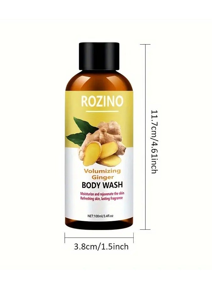 ROZINO Ginger Body wash  Hydrating & Moisturizing skin, Rich Foam shower gel